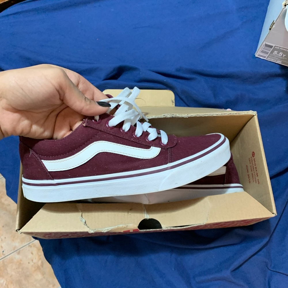 Burgundy Vans
